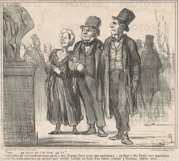 Tiens ... qu'est-ce qu'c'est donc qu'ça? ..., 19th century. Creator: Honore Daumier.