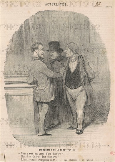 Discussion de la constitution, 19th century. Creator: Honore Daumier.