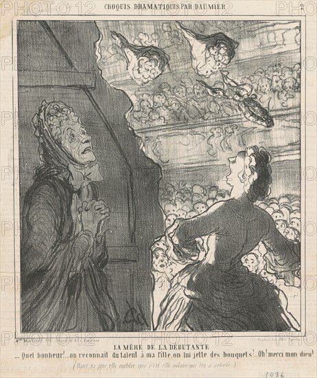 Le mère de la débutante, 19th century. Creator: Honore Daumier.