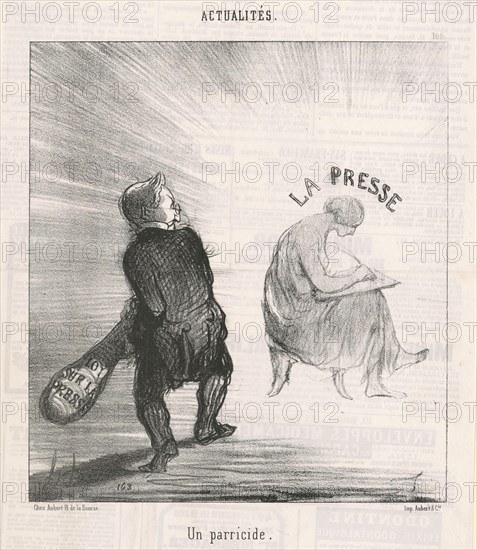 Un parricide, 19th century. Creator: Honore Daumier.