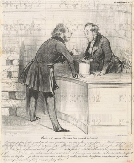 Robert Macaire Directeur, 19th century. Creator: Honore Daumier.