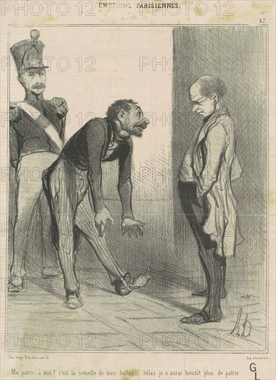 Ma patrie, a moi?..., 19th century. Creator: Honore Daumier.