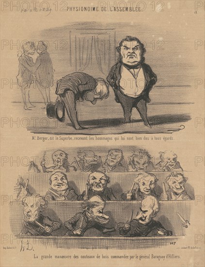 M. Berger, dit le superbe ..., 19th century. Creator: Honore Daumier.