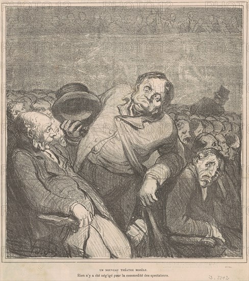 Un nouveau théatre modèle, 19th century. Creator: Honore Daumier.