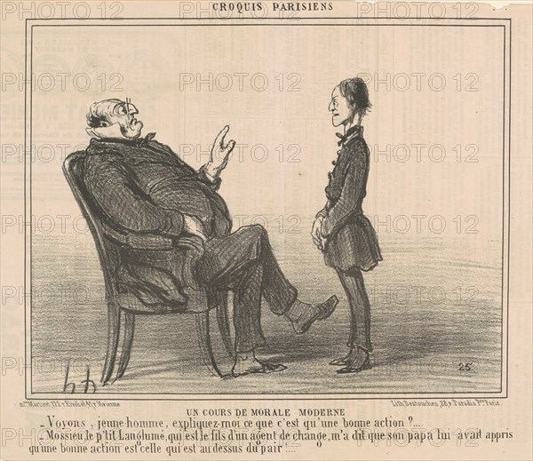 Un cours de morale moderne, 19th century. Creator: Honore Daumier.