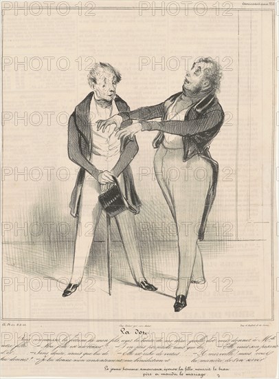 La Dot...vous connaissez la fortune..., 19th century. Creator: Honore Daumier.