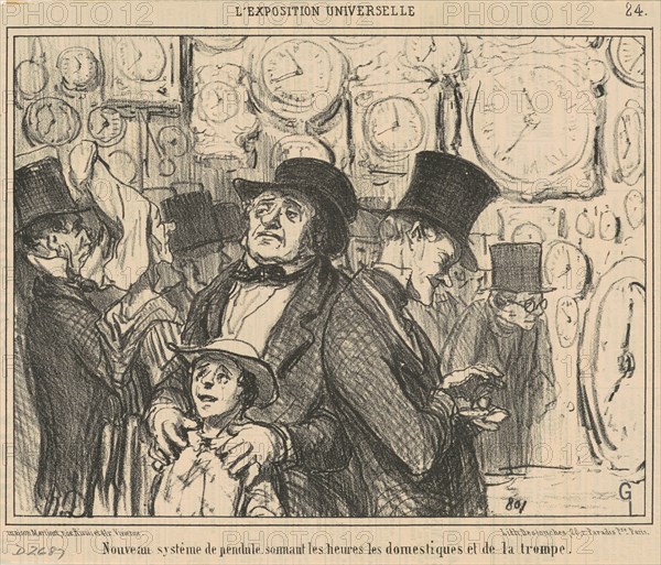 Nouveau système de pendule ..., 19th century. Creator: Honore Daumier.