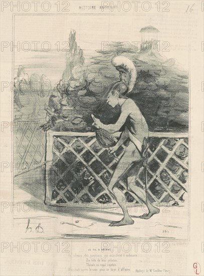 Le fil d'Ariane, 19th century. Creator: Honore Daumier.