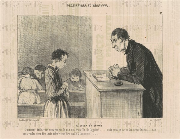Le leçon d'histoire, 19th century. Creator: Honore Daumier.
