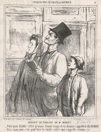 Devant le tableau de M. Manet, 19th century. Creator: Honore Daumier.