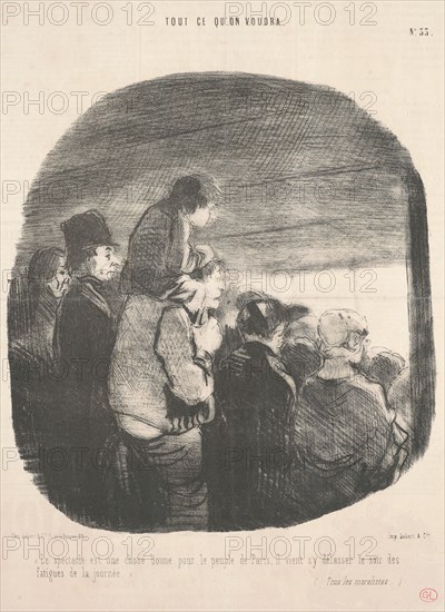 Le spectacle est une chose bonne pour le peuple de Paris ..., 1849. Creator: Honore Daumier.
