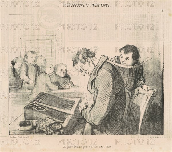 Un jeune homme pour qui rien n'est sacre, 19th century. Creator: Honore Daumier.
