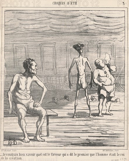 Je voudrais bien savoir quel est ..., 19th century. Creator: Honore Daumier.