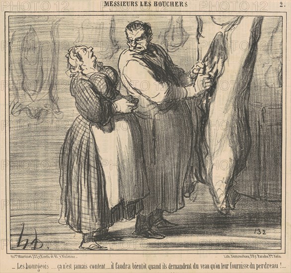 Les bourgeois ..., 19th century. Creator: Honore Daumier.