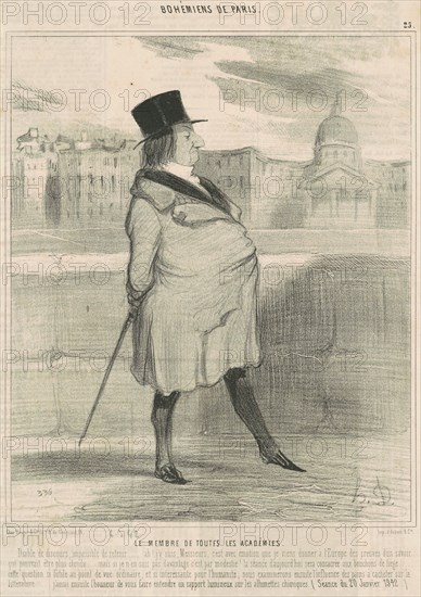 Le membre de toutes les académies, 1842. Creator: Honore Daumier.