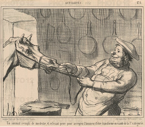 Un animal rempli de modestie..., 19th century. Creator: Honore Daumier.