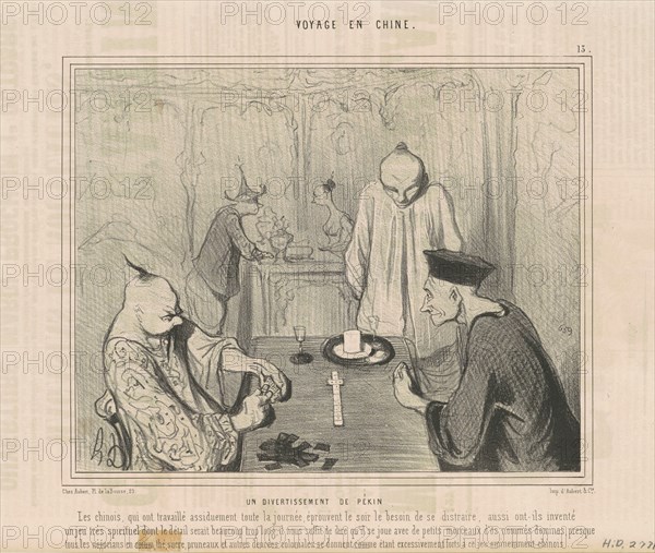 Un divertissement de pékin, 19th century. Creator: Honore Daumier.