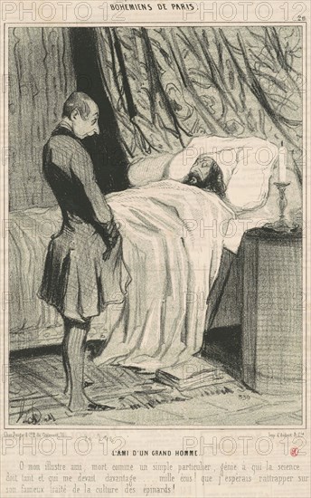 L'ami d'un grand homme, 19th century. Creator: Honore Daumier.