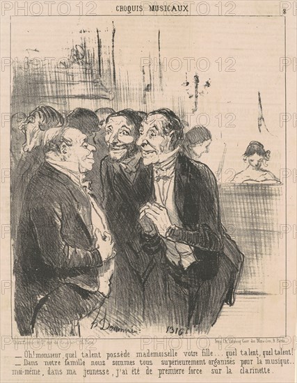 Oh! Monsieur, quel talent possède ..., 19th century. Creator: Honore Daumier.