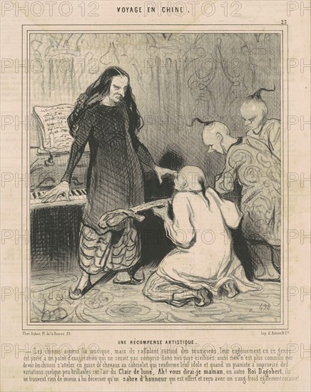 Une Récompense Artistique, 1844. Creator: Honore Daumier.