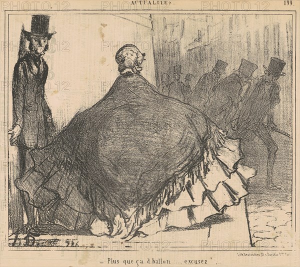 Plus que ça d'ballon...excusez!..., 1855. Creator: Honore Daumier.