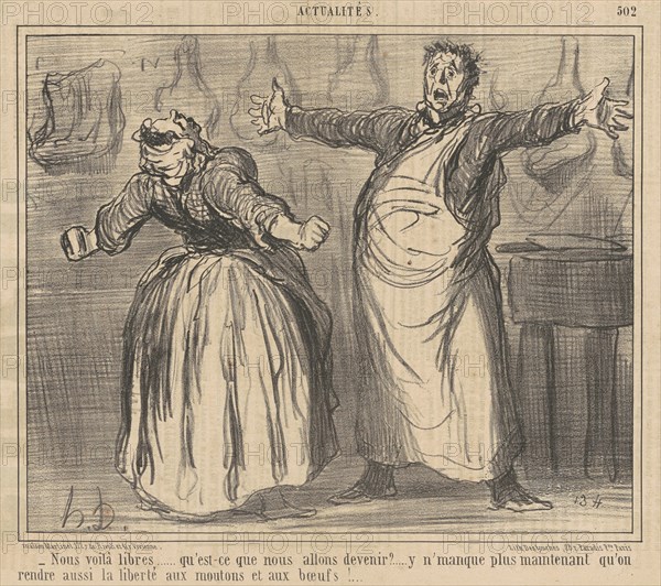 Nous voila libres ..., 19th century. Creator: Honore Daumier.