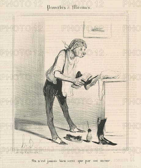 On n'est jamais bien servi que par soi-même, 19th century. Creator: Honore Daumier.