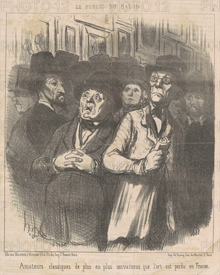 Amateurs classiques ... convaincus ..., 19th century. Creator: Honore Daumier.