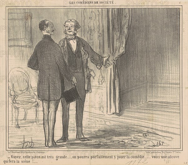 Voyez, cette pièce est très grande ..., 19th century. Creator: Honore Daumier.