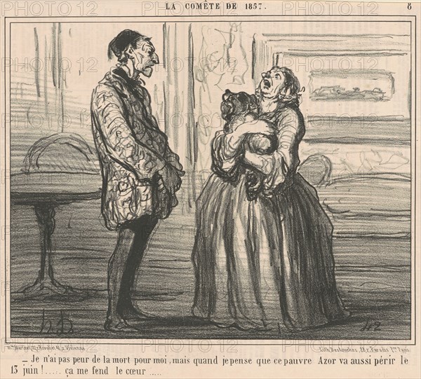 Je n'ai pas peur de la mort pour moi ..., 19th century. Creator: Honore Daumier.