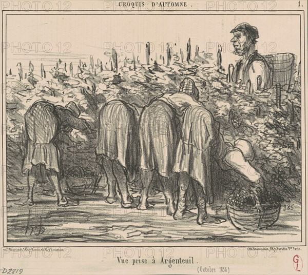 Vue prise a Argenteuil (Octobre 1856), 19th century. Creator: Honore Daumier.