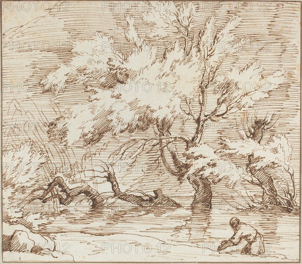 Trees Reflected in a Brook. Creator: Claude-Joseph Vernet.