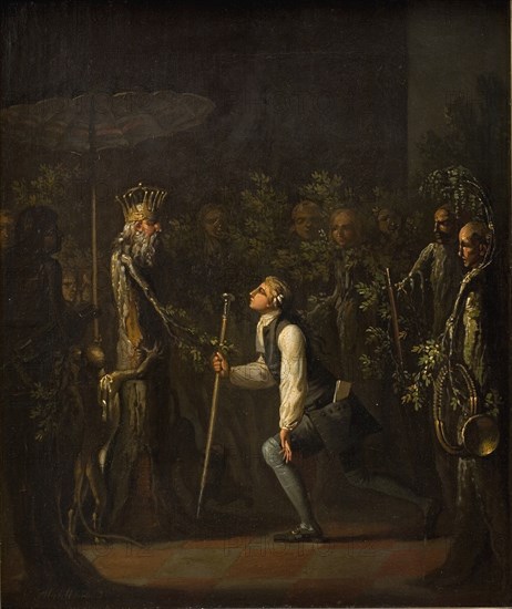 The Potuans are Surprised to see Niels Klim Genuflect in front of the Wise Prince., 1785-1787. Creator: Nicolai Abraham Abildgaard.