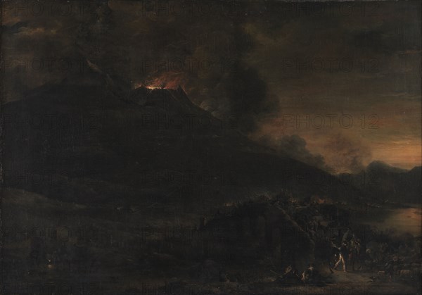 Vesuvius Erupting at Nightfall, 1625-1652. Creator: Jan Asselijin.