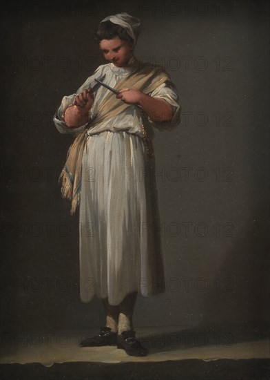 A Roman Cook´s Boy Sharpening a Knife, 1750. Creator: Jean Barbault.