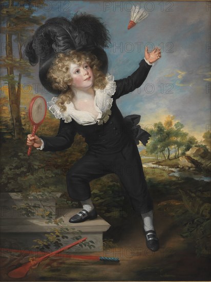 Portrait of Kennett Dixon playing shuttlecock, 1788-1792. Creator: Sir William Beechey.