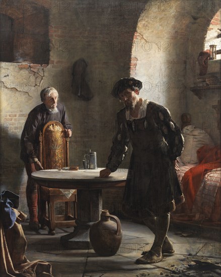 King Christian II in Prison, 1871. Creator: Carl Bloch.