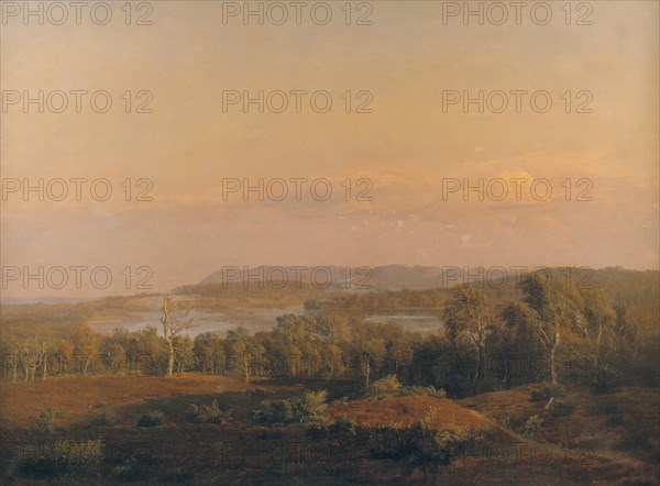 A View towards Himmelbjerget, Jutland. Evening, 1838. Creator: Dankvart Dreyer.