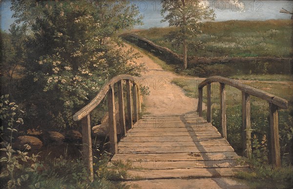 Bridge over a Stream in Assens, Funen, 1842. Creator: Dankvart Dreyer.