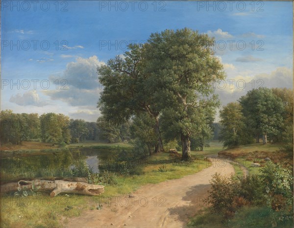 Landscape near Hammermollen, North Zealand, 1843. Creator: Dankvart Dreyer.