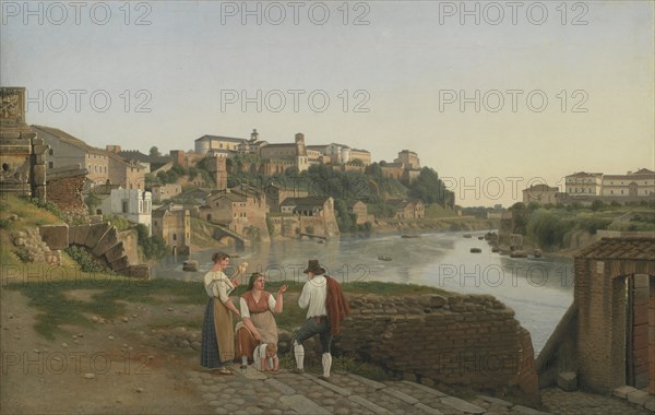 View of the Tiber near Ponte Rotto, 1814-1817. Creator: CW Eckersberg.