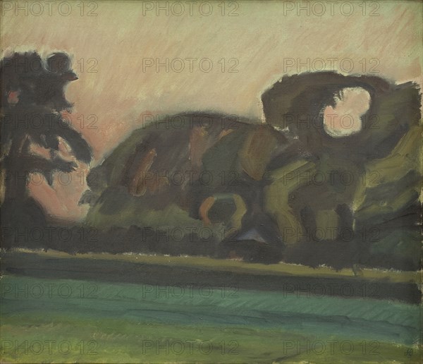 Landscape after Sunset, 1923. Creator: Harald Giersing.