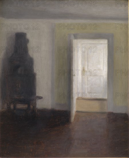 Interior - An Old Stove;The Old Jamb Stove, 1888. Creator: Vilhelm Hammershøi.