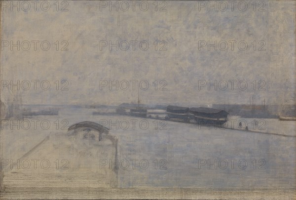 The Harbour of Copenhagen seen from Kvæsthusgade, 1908. Creator: Vilhelm Hammershøi.
