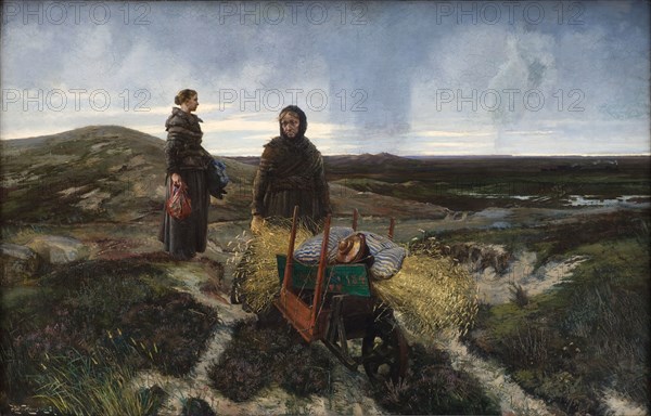 Women on the Moor, 1881. Creator: Hans Nikolaj Hansen.