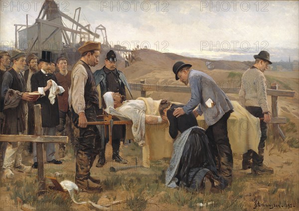 A Wounded Workman, 1895. Creator: Erik Henningsen.