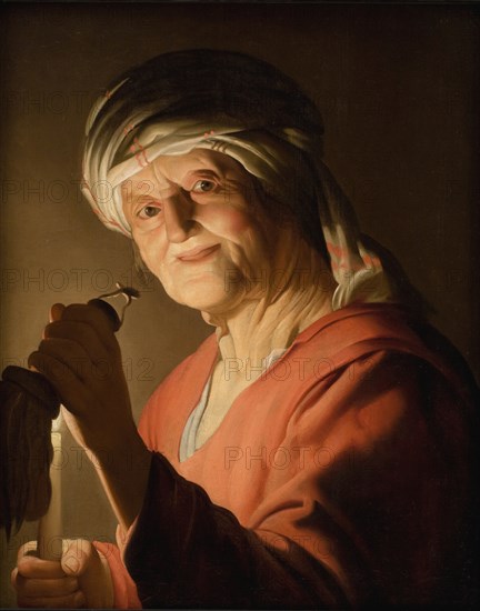 An Old Woman, 1623. Creator: Gerrit van Honthorst.