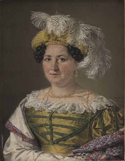 Portrait of Mrs. Pauline Hagen, 1825. Creator: Christian Albrecht Jensen.