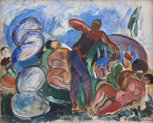 Composition with Figures, 1916. Creator: Jens Adolf Emil Jerichau.