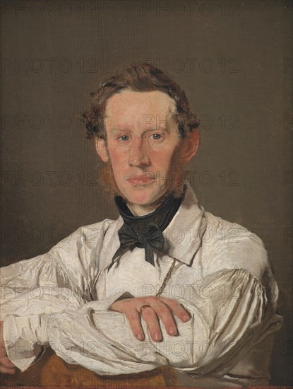 Portrait of the Animal Painter Christian Holm, 1834. Creator: Christen Købke.